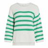 Женский свитер в полоску с круглым вырезом и рукавами 7/8 VILA