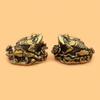 Feng Shui Toad Money Brass Wealth Chinese Fortune Golden Frog Home Office Decoration Lucky Favor Gifts Tabletop Ornament