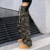 Женские повседневные свободные брюки-карго с эластичной талией и регулируемым шнурком, брюки для отдыха с большими карманами