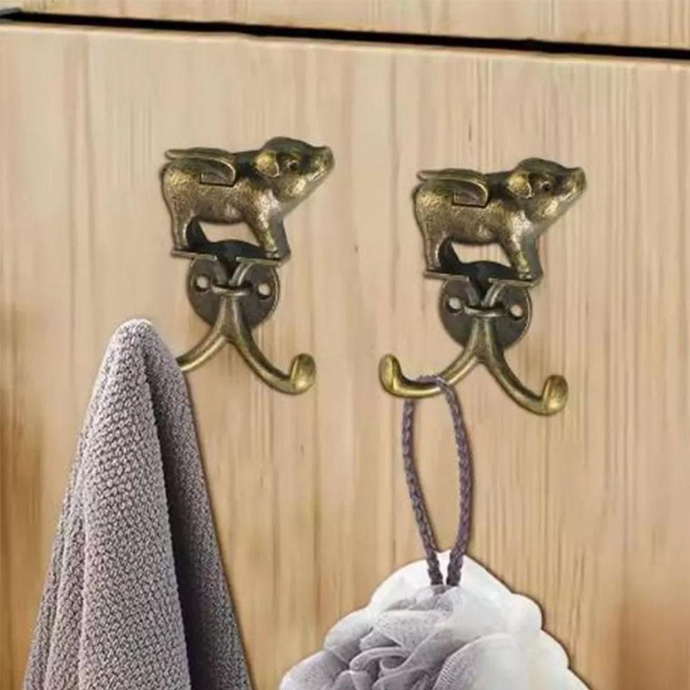 Heavy Duty Coat Hooks Vintage Decorative Towel  Hooks New Door Hook  for Kitchen Bathroom Bedroom