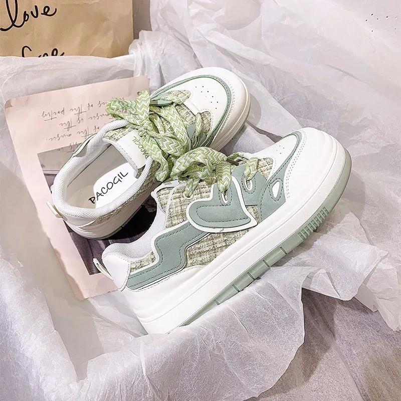 Студенческие белые туфли цвета зеленого матча, женские летние сетчатые дышащие универсальные женские туфли