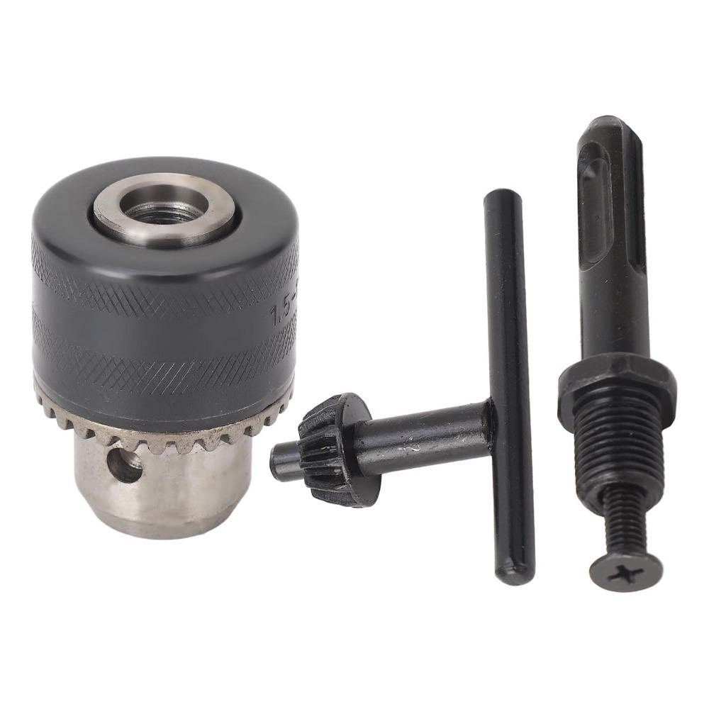 1/2-20UNF Thread Keyed Drill Chuck 1.5-13mm Capacity Three Jaw Drill Chuck Fixing Drilling