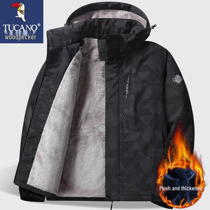 TUCANO Men's Winter Cotton Padded Jacket with Removable Hood