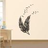 Креативная наклейка на стену с перьями для гостиной, спальни, оконное стекло, украшение, художественные наклейки, наклейки для шкафа, съемные обои