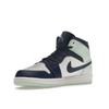 Мужские кроссовки Air Jordan 1 Mid Blue Mint Mystic-Navy Mint-Foam White 554724-413