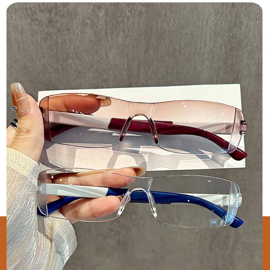 Новые модные очки для чтения без оправы, роскошные фирменные дизайнерские очки для женщин и мужчин, очки с защитой от синего света, ретро-трендовые компьютерные очки