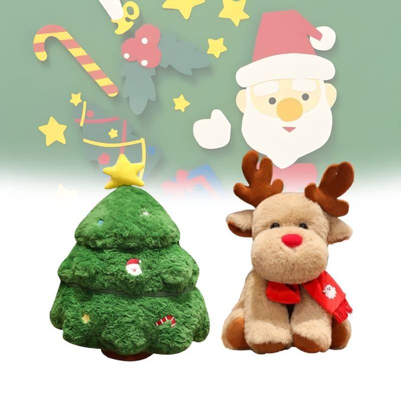 Радостная Рождественская Серия Плюшевая Подушка с Очаровательным Дизайном Санты для Праздничного Декора
