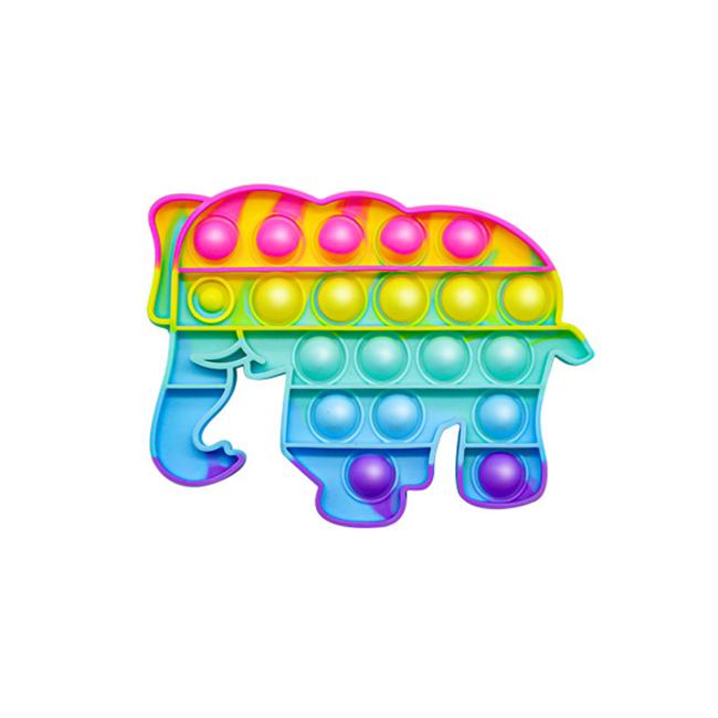1Pc Rainbow Pop Push Bubblle Fidget Anti Stress Relief Toys For Adult Children Special Needs Sensory Toys Interactive Toys
