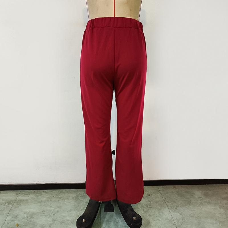 Женские брюки скинни драпированные однотонные прямые брюки с высокой талией повседневные расклешенные брюки