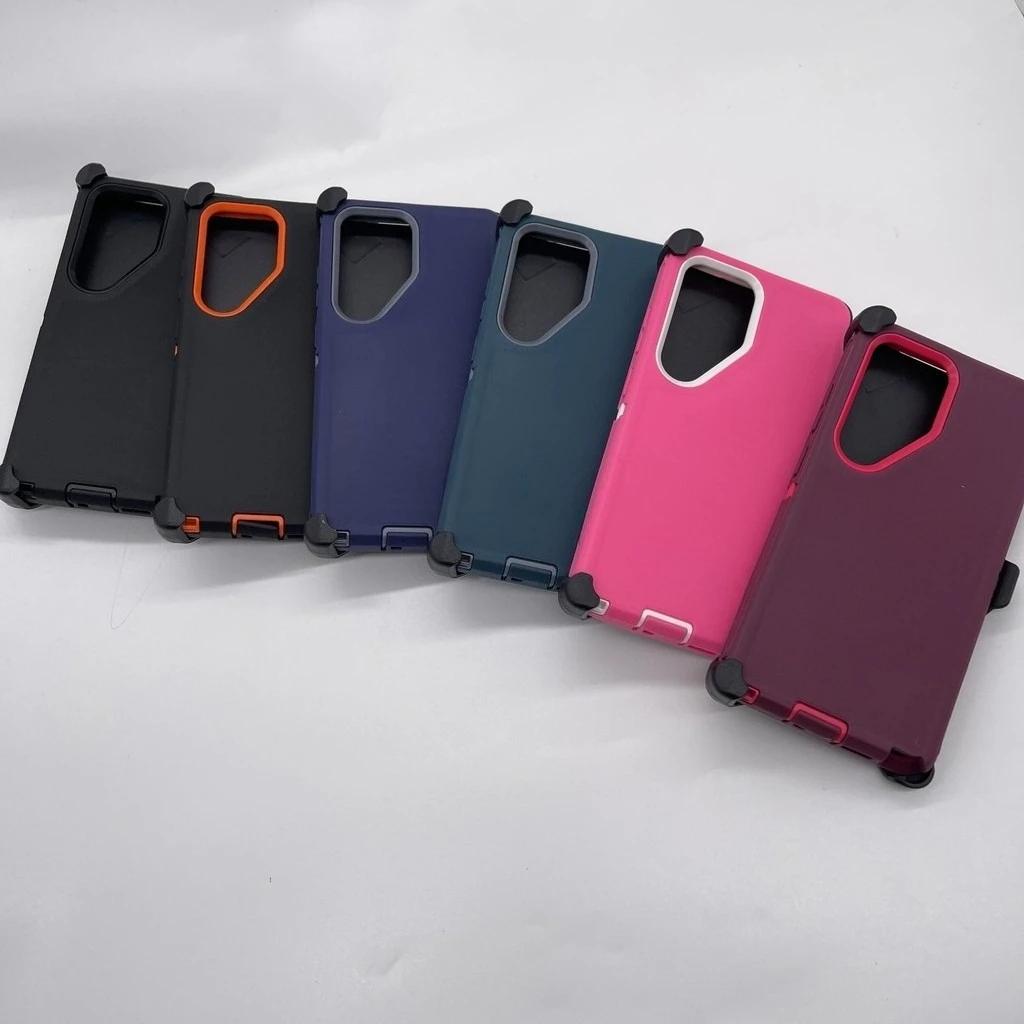 3-в-1 Противоударный чехол серии Defender для Samsung Galaxy S26Ultra Pro Edge S25 Plus S24 S23 Ott BOX Клипса для ремня Противоударная Защитная крышка
