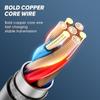 QOOVI Кабель для быстрой зарядки 3 в 1, Micro USB/Type-C/Lightning