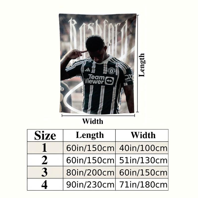 Marcus Rashford Wall Tapestry Aesthetic Wall Hanging Printed Fabric Blanket Decorative Tapestries for Bedroom Living Room Home Decor