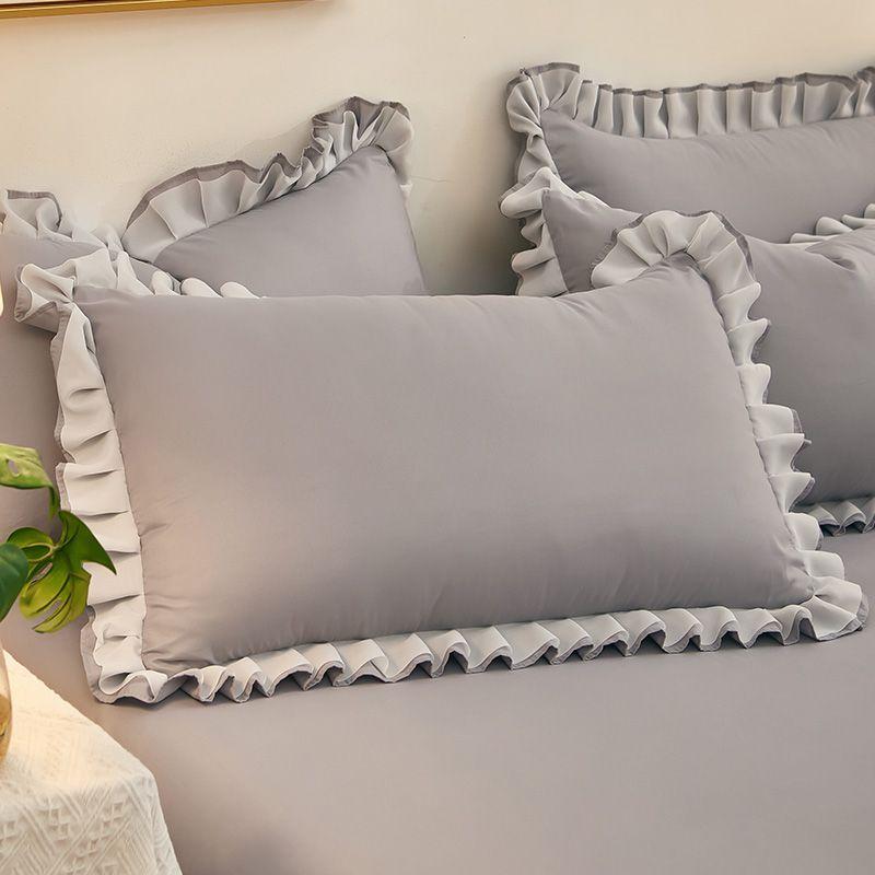 1 Pair Pillow Covers, 48*74cm Household Machine Washable Pillow Covers, Lace Korean Pillow Covers, Without Inserts