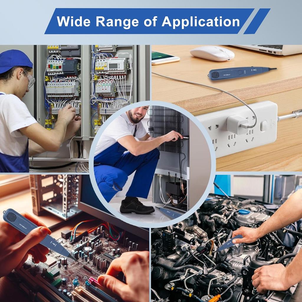 Pro3000 Tone Generator and Probe Kit, Toner Electrical Tool, Wire Toner and Probe Kit, Handheld Telephone Line Finder with SmartTone Technology