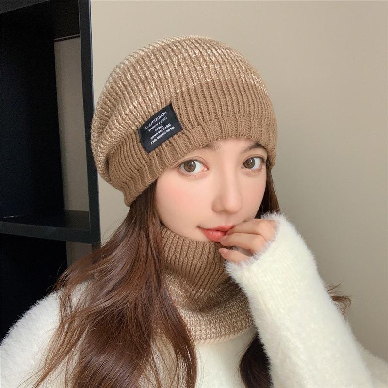 Новые теплые зимние шапки унисекс с плюшевой меховой подкладкой, стильная разноцветная шапка-бини для женщин, модный открытый лыжный теплый костюм с напуском