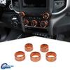 5x Центральная кнопка переключателя AC Radio Декоративное кольцо-облицовка Для Dodge RAM 1500 2018+