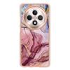For Oppo Reno12 F 4G/Oppo Reno12 F 5G TPU Case Marble Pattern 2.0mm Electroplating Phone Back Cover