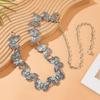 Металлический богемный пояс на талию, винтажная пляжная цепочка для тела, уникальная бирюзовая цепочка на талию, украшение для платья