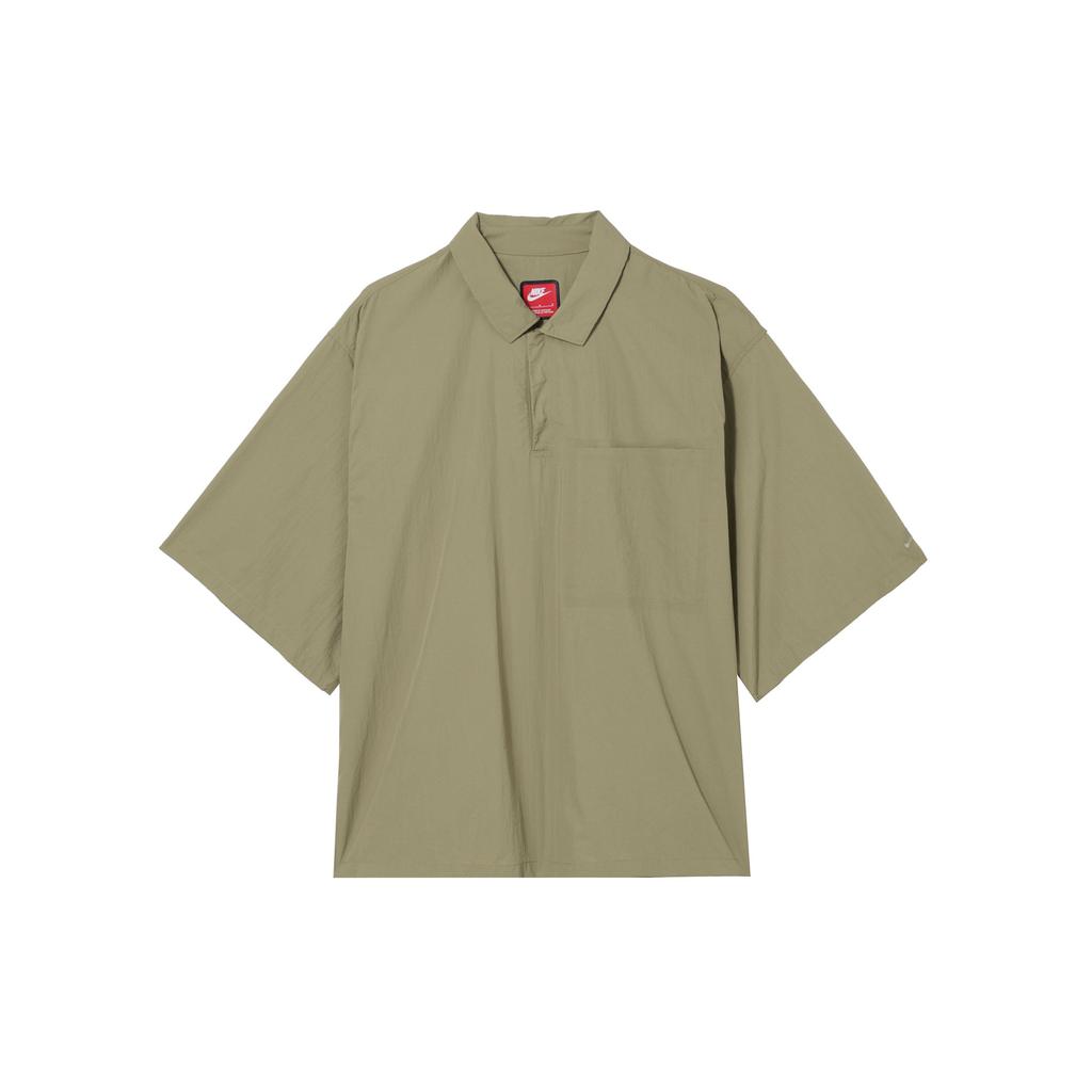 Nike Tech Sun Protection Water-Resistant Woven UV-Resistant Solid Short Sleeve Polo Shirt Men Polo Shirts Olive-Green FZ0705-276