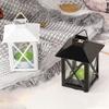 Elegant Black European Candle Holder Exquisite Stable Iron Wind Lamp Handmade Outdoor Candle Lantern Home