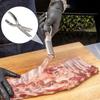Rib Prep Stainless Steel Rib Membrane Removal Tool Guide Trimming Peeling Ribs The Ultimate Rib Prep Tool For Bbq 1/2Pcs