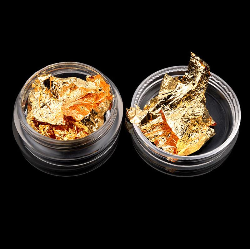 1 коробка модной блестящей золотой и серебряной фольги для нейл-арта своими руками аксессуары для украшения ногтей принадлежности