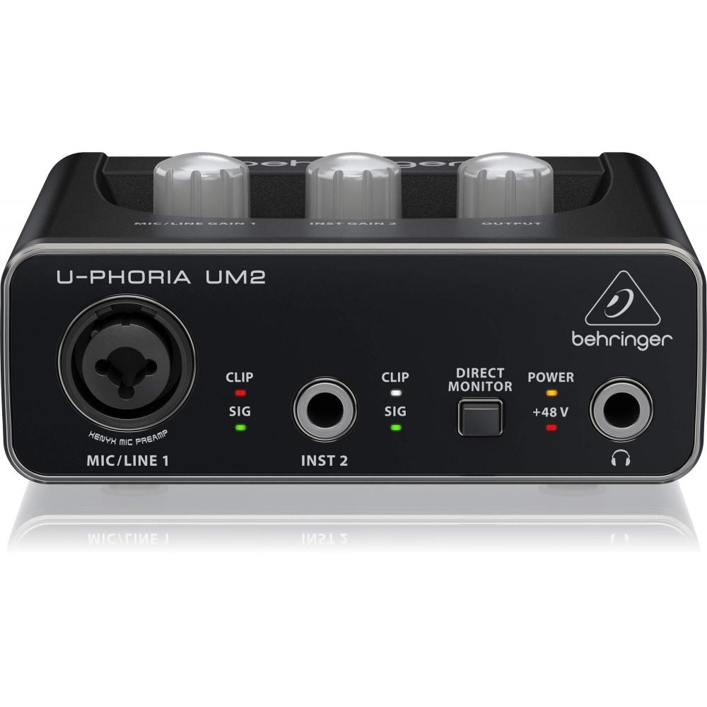 Behringer 2 Input 2 Output USB Audio Interface Black 1-Channel UM2 U-PHORIA