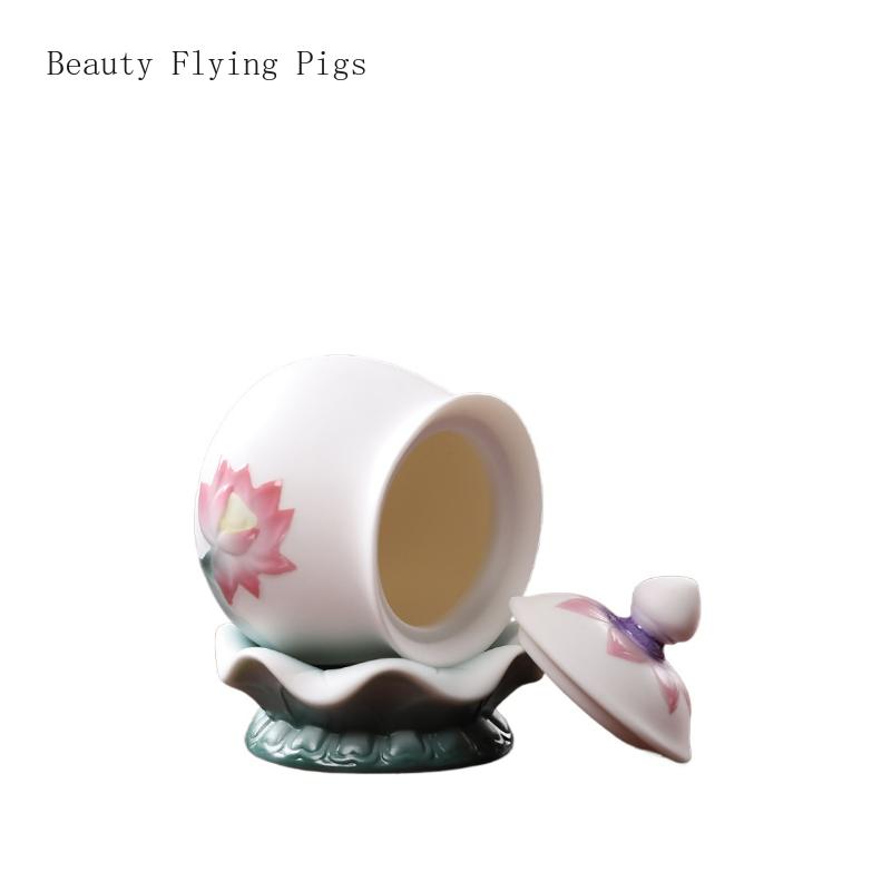 1PCS Ceramic Holy Water Cup Home Buddhist Utensils Cups Feng Shui Ornaments for Worshipping Buddha In Front of the Buddha