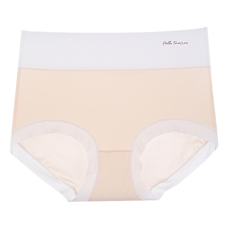 Большие размеры женские трусики Ice Silk с высокой талией и облегающими дышащими быстросохнущими трусиками