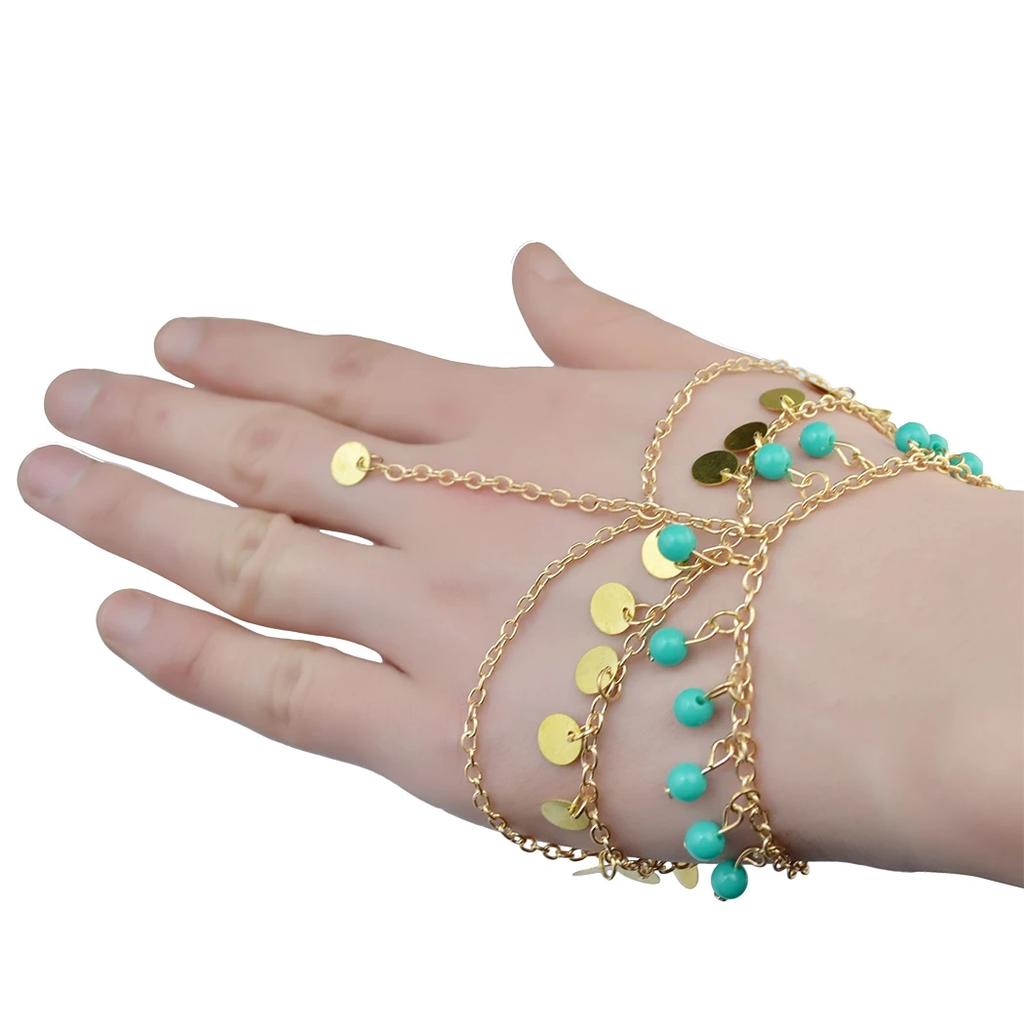 Bohemian Coin Charm Slave Bracelets For Women Vintage Silver Color Bracelet Gypsy Ethnic Tribal Festival Indian Jewelry Turkish