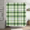 Зеленая клетчатая шторка для душа Домашний декор Аксессуары для ванной Водонепроницаемый набор ковриков для ванны Для декора детской комнаты 180X270см (6 футов)