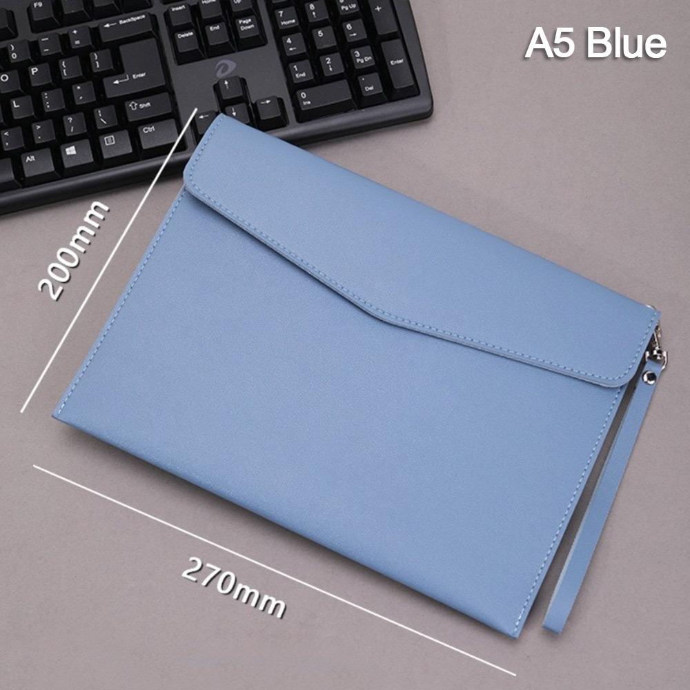 With Handle Leather Document Pouch A4 A5 File Bag Document Bag School Office