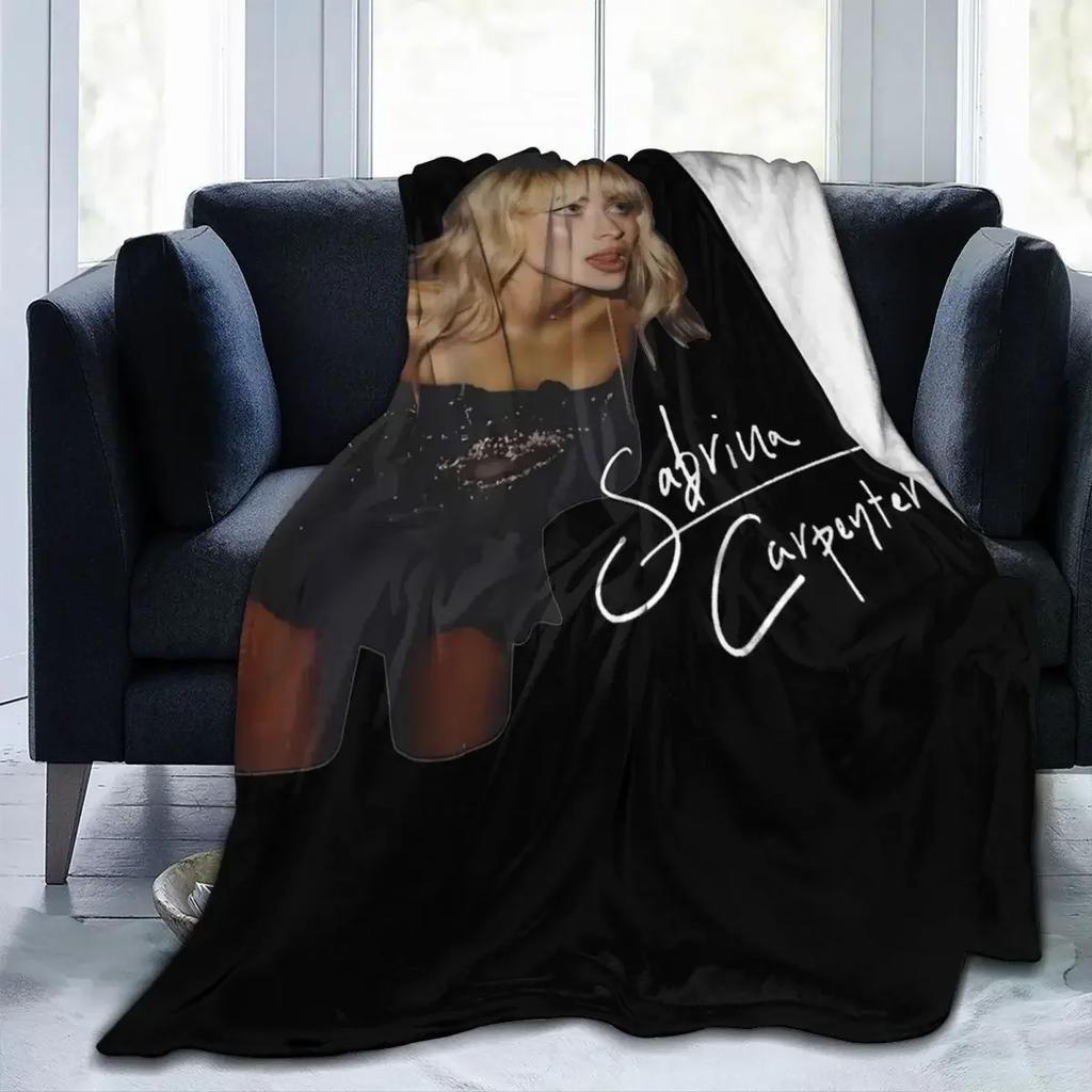 Уютное одеяло Sabrina Carpenter Eras Tour, мерч, декоративное для кровати, для альбома Espresso, мягкий фланелевый плед для автомобиля