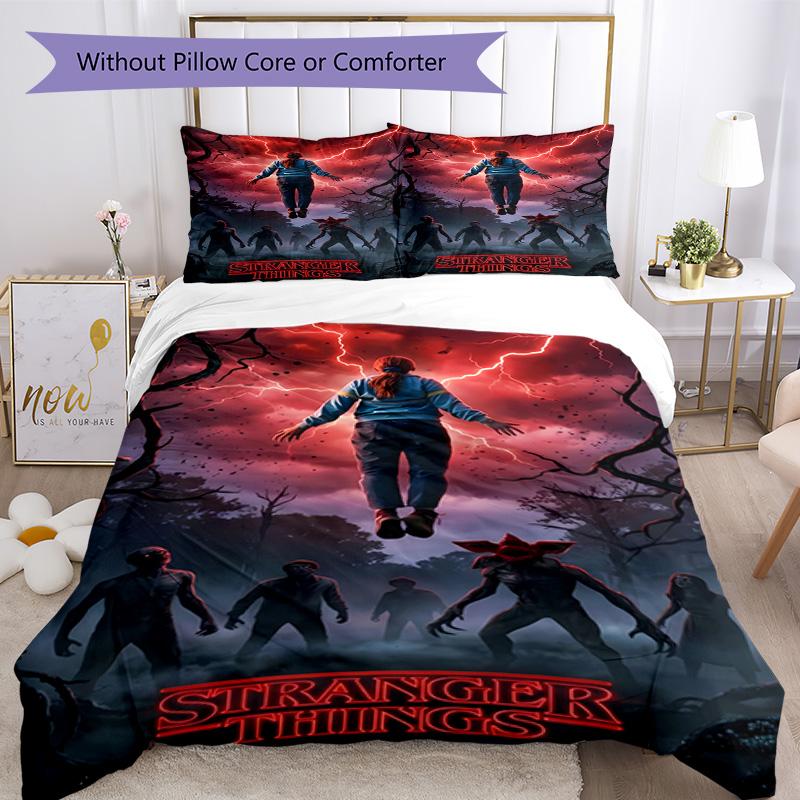 Stranger Things Bedding Set Perfect for Dormitory Soft Fabric Christmas Gift