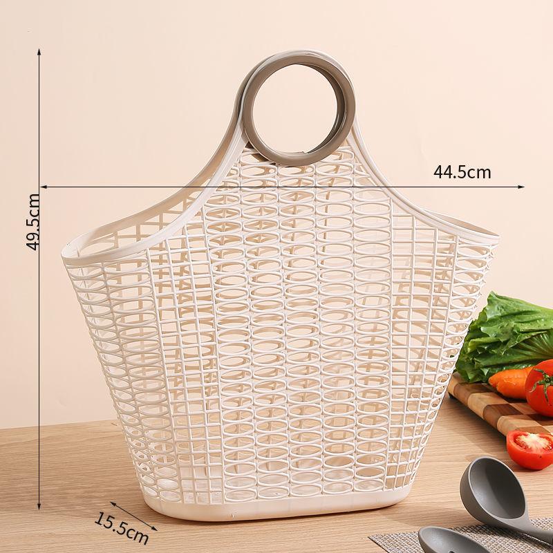 Корзина для овощей, переносная корзина для покупок, пластиковая корзина для хранения овощей и фруктов, японский стиль, толстая переносная корзина