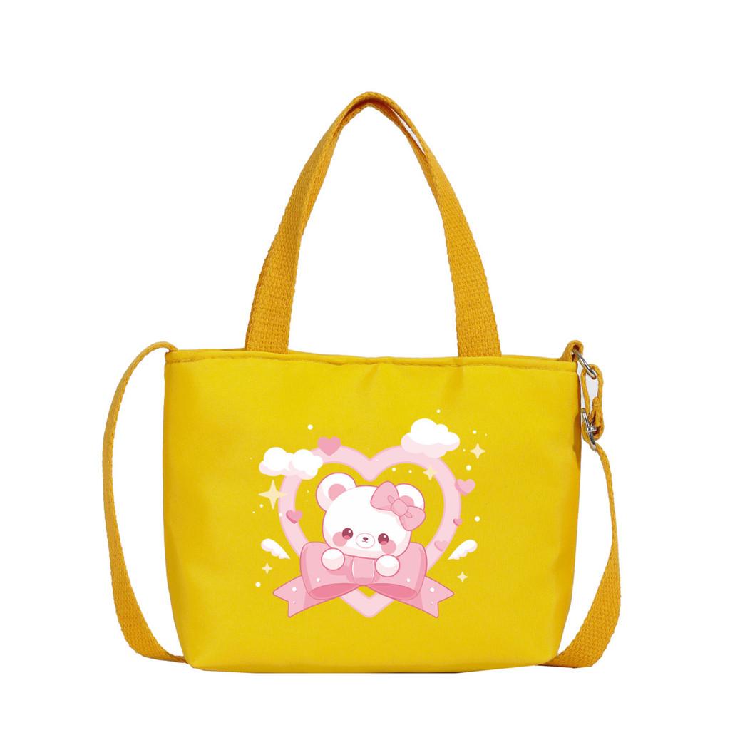 Нейлоновая детская модная сумочка с милым принтом медведя и дышащим дизайном