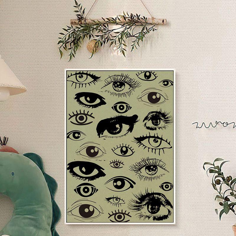Abstract Eye Shape Hand Moon Quote High Quality Printing and Posters Vintage Wall Art Canvas Painting Living Room HomeDecoration