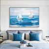 RELIABLI ART Canvas Painting Sailing Boat Oil Pictures Wall Landscape Posters And Prints For Living Room Decoration No Frame