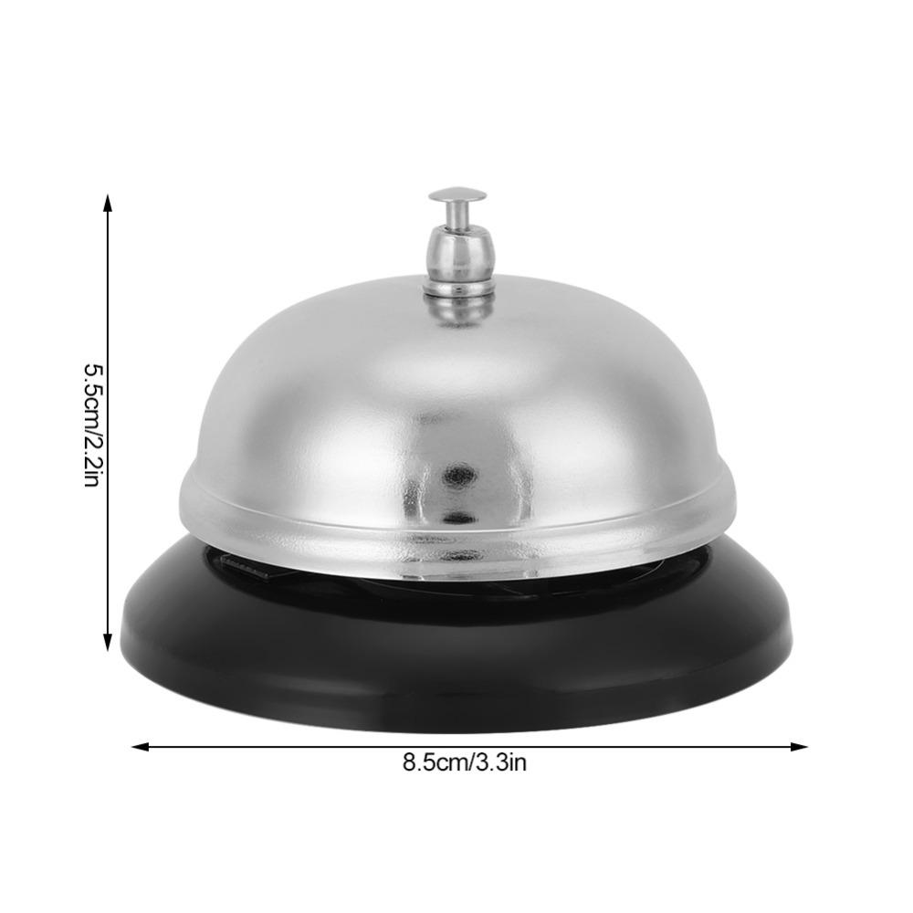 Silver Desk Service Bell Loud and Clear Ring Table Caller Dinner Call Bell Kitchen/Restaurant