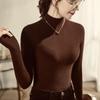 Autumn-Winter 2023 Women's Slim Fit Double-Sided Velvet Turtleneck Heating Long Sleeve Top