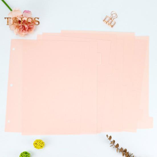 8 шт. Пластиковые разделители для папок, 3-дырочные перфорированные, устойчивые к разрывам страницы-разделители, внутренние разделители страниц, офисные принадлежности