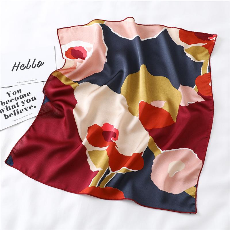 50 * 50 см шелковые шарфы весна и осень универсальное украшение профессиональные маленькие квадратные шарфы защита шеи связывающая сумка