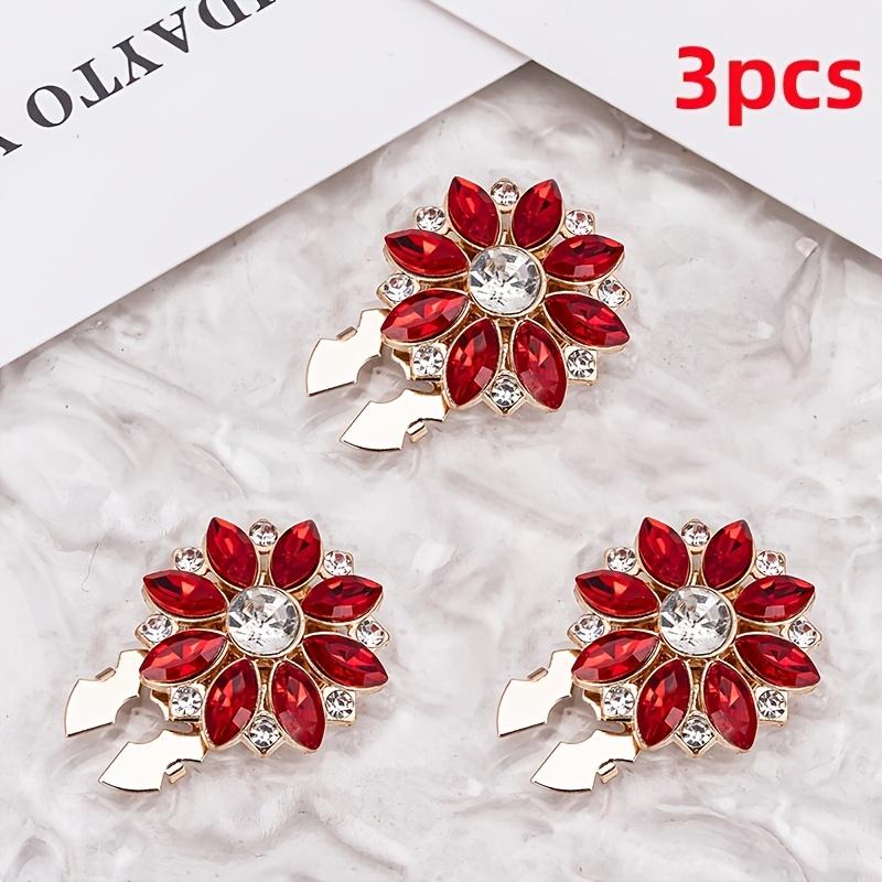 3pcs of High-End Eight-Petal Flower Shirt Buttons, Exquisite Decorative Snap Buttons, No-Sew Magic Invisible Snap Fasteners