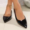 Женские балетки из лакированной кожи, женские сексуальные вечерние туфли-слипоны на плоской подошве, женские туфли с острым носком на низком каблуке, повседневная женская обувь