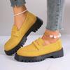 Autumn New Comfortable Casual Women's Shoes Thick Heel Thick Sole Foot Cover Retro Large Size Women's Shoes