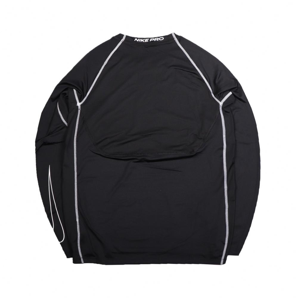 Nike Pro Dri-fit Athleisure Casual Sports Round Neck Long Sleeves Black Men's DD1991-011