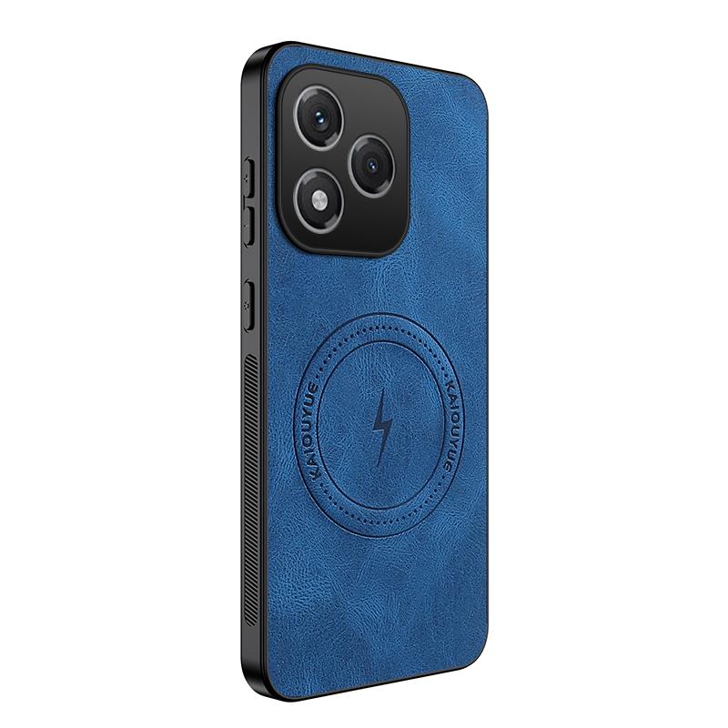 For Honor 400 Lite 5G Magnetic Case WANLONFENG SD1 Series Nappa Texture PC TPU Phone Cover