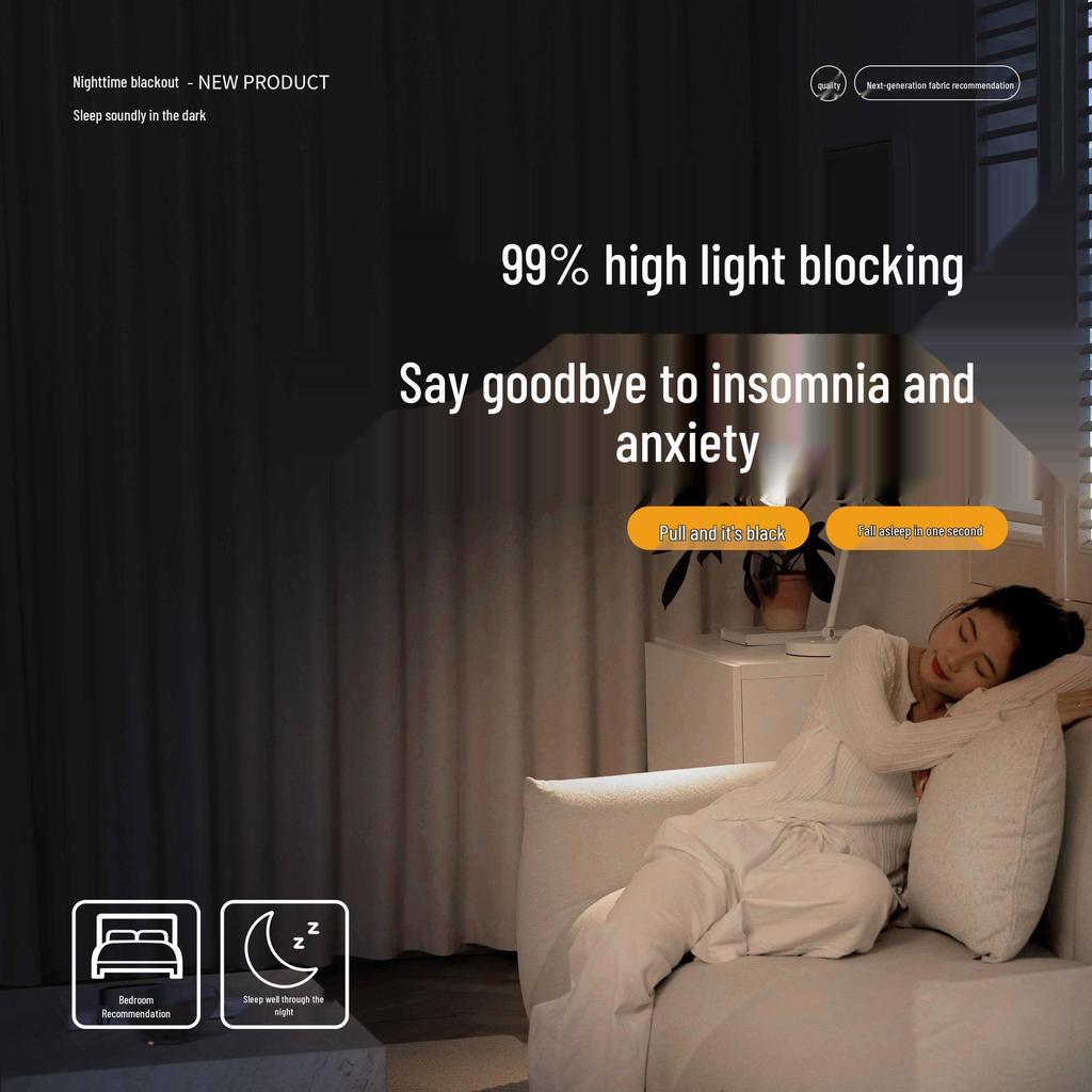 Eco-Friendly Double-Sided Chenille Cashmere Blackout Curtains for Odor-Free, Warm, Safe Sleep