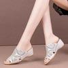  women fashion plus size peep toe high quality wedge heel sandal shoes lady elegant beige shoes sapatos femininas ab776