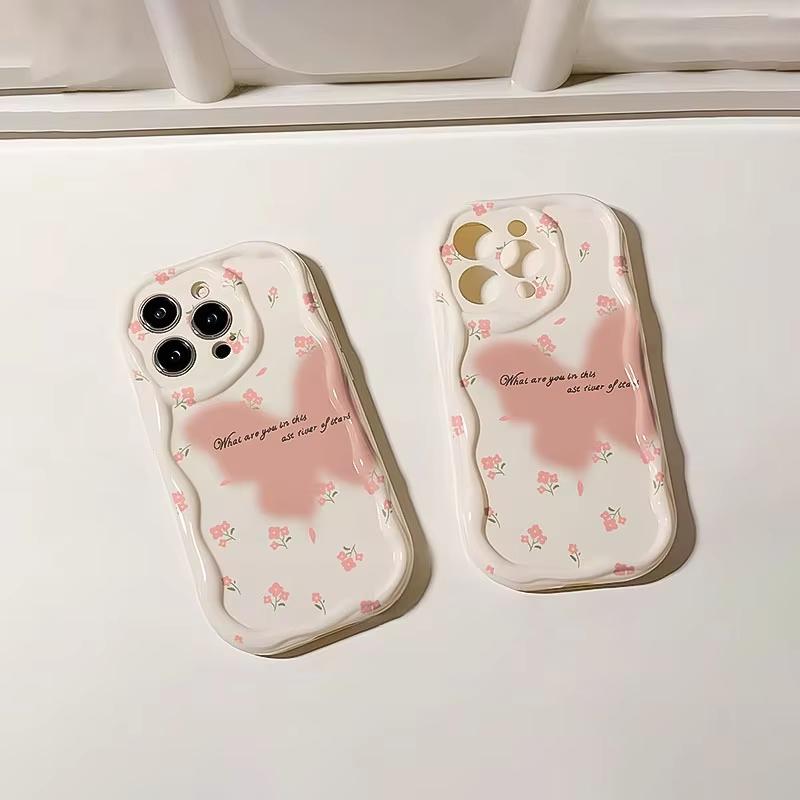 Phone Case For iPhone 17 Air 16 15 14 Plus 13 12 Mini 11 Pro Max X XR Butterfly Painting Wavy Silicone Shockproof Covers Funda